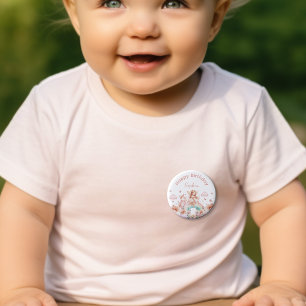 Badge Rond 2,50 Cm Rainbow Fairy Girl Magic Teapot Anniversaire