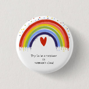 Badge Rond 2,50 Cm  rainbow quote mental health