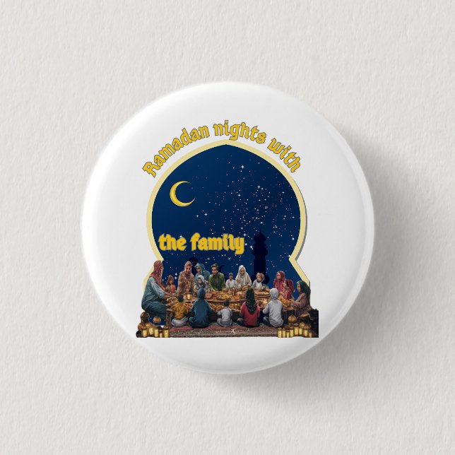 BADGE ROND 2,50 CM RAMADAN MUBARAK (Devant)