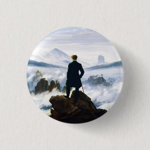 Badge Rond 2,50 Cm Randonneur au-dessus de la mer de nuages, Caspar D