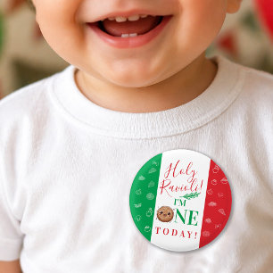 Badge Rond 2,50 Cm Ravioli sacré, j'ai 1 ans aujourd'hui Fête d'anniv