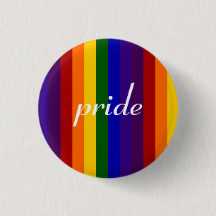 Badge Rond 2,50 Cm Rayures arc-en-ciel