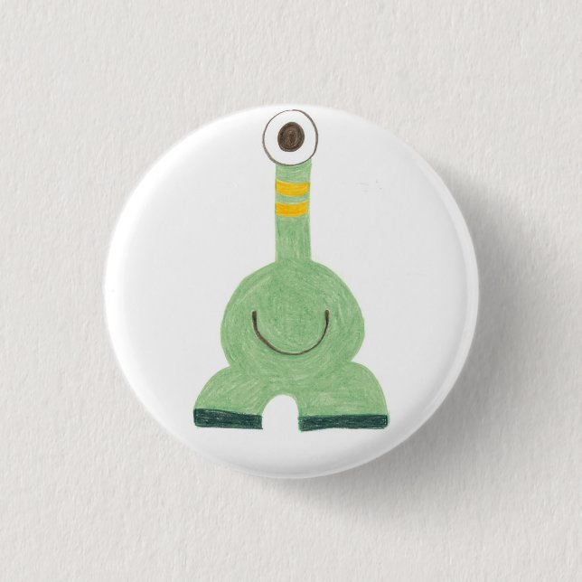 Badge Rond 2,50 Cm Rayures jaunes (Devant)