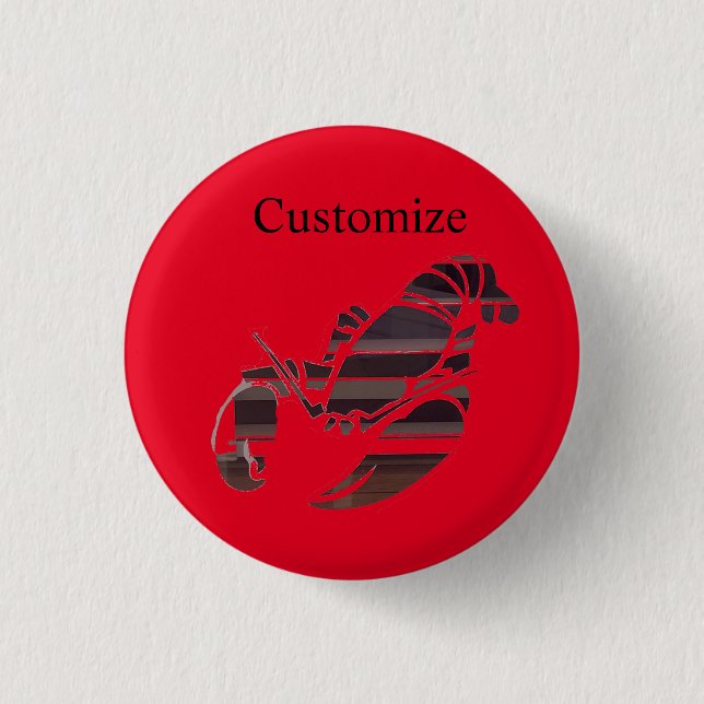 Badge Rond 2,50 Cm Red Maine Lobsters Thunder_Cove (Devant)