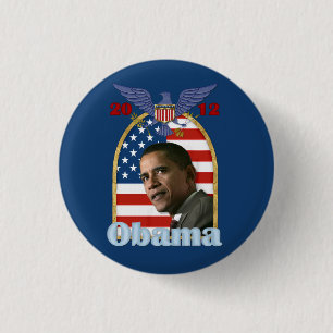 Badge Rond 2,50 Cm Réélection de Barack Obama pour 2012
