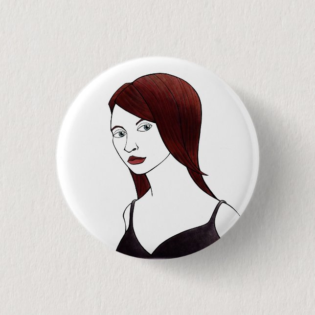Badge Rond 2,50 Cm regard oblique (Devant)