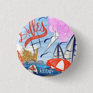 Badge Rond 2,50 Cm Rehoboth Beach