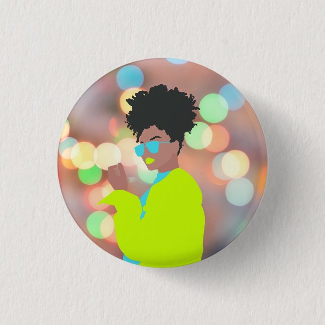 Badge Rond 2,50 Cm Reine dansante. (Devant)