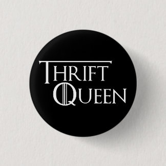Badge Rond 2,50 Cm Reine de bouton de Thrifting