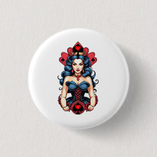 Badge Rond 2,50 Cm Reine de Pique Thunder_Cove