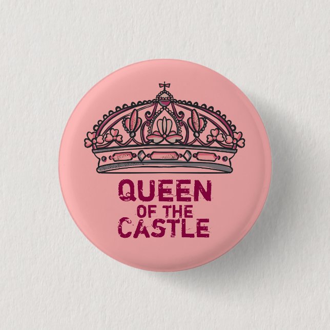 Badge Rond 2,50 Cm Reine du Château (Devant)
