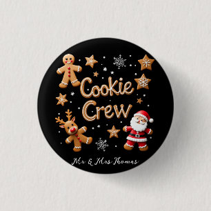 Badge Rond 2,50 Cm Rejoignez l'équipe de biscuits Votre Noël ultime