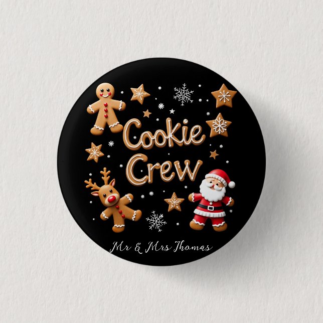 Badge Rond 2,50 Cm Rejoignez l'équipe de biscuits Votre Noël ultime (Devant)