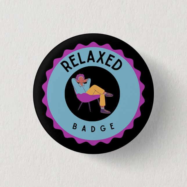 Badge Rond 2,50 Cm Relax (Devant)