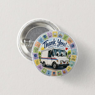 Badge Rond 2,50 Cm Remerciement aux travailleurs postaux appréciation