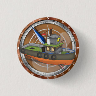 Badge Rond 2,50 Cm Remorqueur