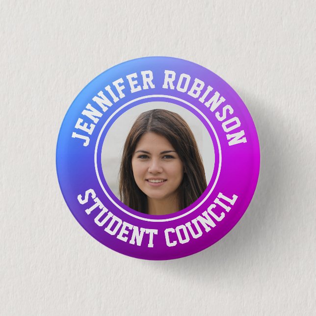 Badge Rond 2,50 Cm Remplacer la photo | Conseil étudiant (Devant)