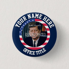 Badge Rond 2,50 Cm Remplacer la photo | Tour Modèle de campagne