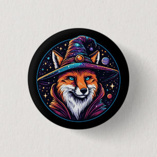 Badge Rond 2,50 Cm Renard Fantastique - Magicien Céleste