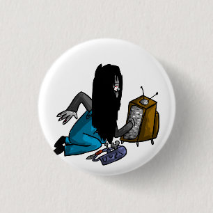 Badge Rond 2,50 Cm Réparateur fantomatique de TV