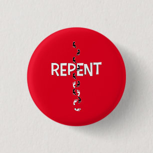 Badge Rond 2,50 Cm Repérer les empreintes croisées
