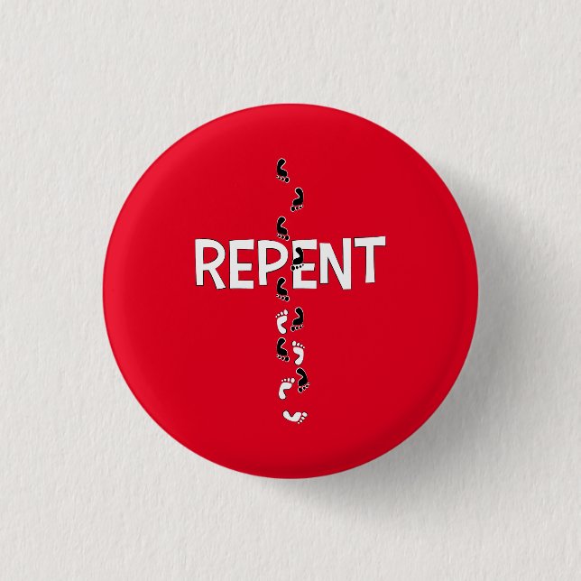 Badge Rond 2,50 Cm Repérer les empreintes croisées (Devant)
