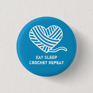 Badge Rond 2,50 Cm Répéter le Crochet du sommeil