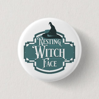 Badge Rond 2,50 Cm Repose du visage de la sorcière