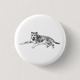 Badge Rond 2,50 Cm Repose Heureux, Jeu Calme