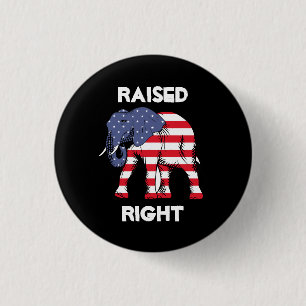 BADGE ROND 2,50 CM RÉPUBLICAIN, RAISONNÉ BON NIP ÉLÉPHANT