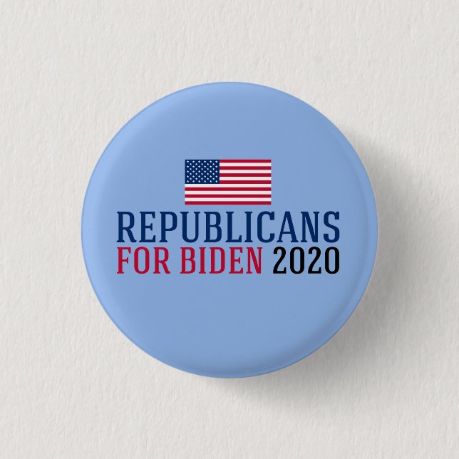 Badge Rond 2,50 Cm Républicains pour Joe Biden 2020 (Devant)