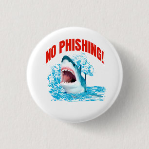 Badge Rond 2,50 Cm Requin Anti Phame Drôle