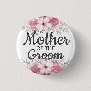 Badge Rond 2,50 Cm Ressort Floral Mère du bouton de la chambre