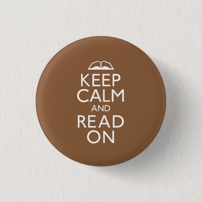 Badge Rond 2,50 Cm Restez calme et lisez (Devant)
