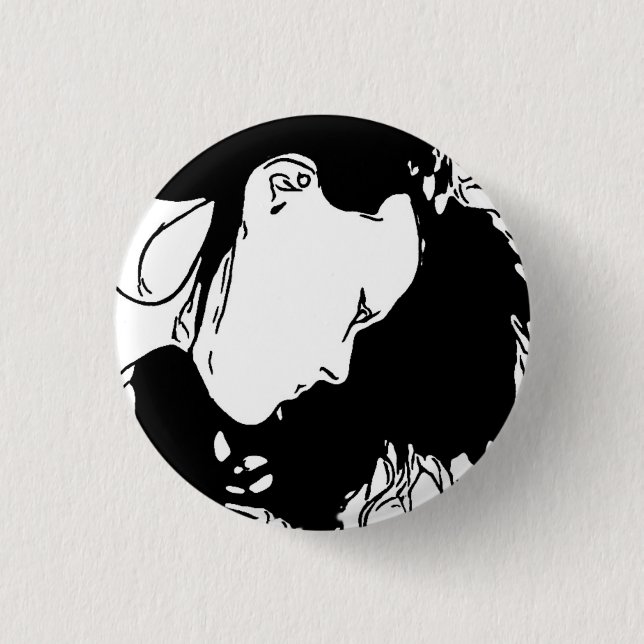 Badge Rond 2,50 Cm Retenez Les Cheveux (Devant)