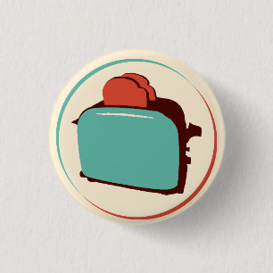 Badge Rond 2,50 Cm Rétro bouton de grille-pain