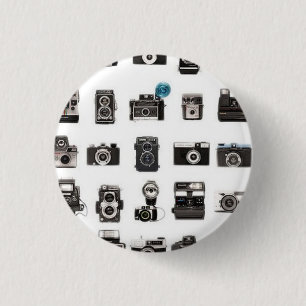 Badge Rond 2,50 Cm Rétro règle d'appareils-photo