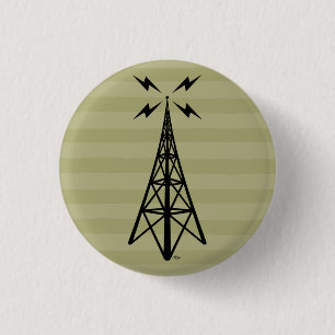 Badge Rond 2,50 Cm Rétro tour hertzienne