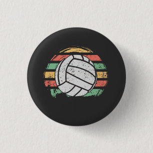 Badge Rond 2,50 Cm Retro Vintage Volleyball