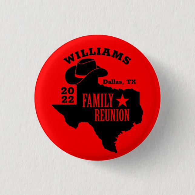 Badge Rond 2,50 Cm Réunion de la famille Texas (Devant)