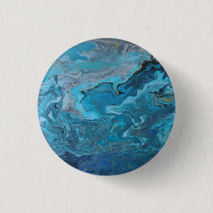 Badge Rond 2,50 Cm Rhapsody en Turquoise