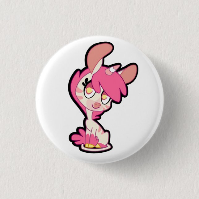 Badge Rond 2,50 Cm Rhubarbe (Devant)