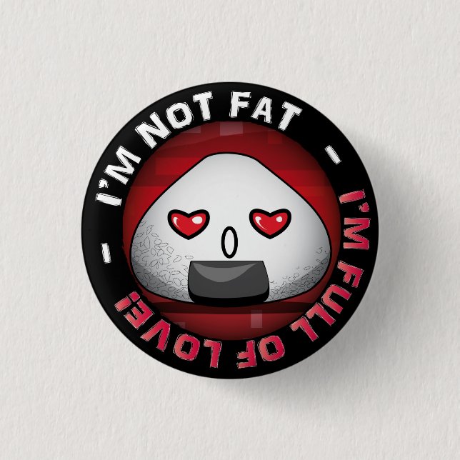 Badge Rond 2,50 Cm Riceball japonais drôle (Devant)