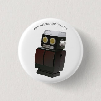 Badge Rond 2,50 Cm Robot d'adjectif d'objet