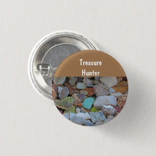 Badge Rond 2,50 Cm Rock Collection Pierre Rockhound Chasseur de tréso