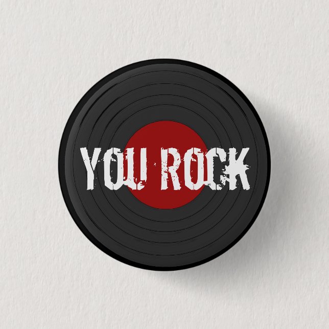 Badge Rond 2,50 Cm Rock N Roll (Devant)