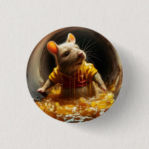 Badge Rond 2,50 Cm Rodentophobie Winnie l'Ourthe 1