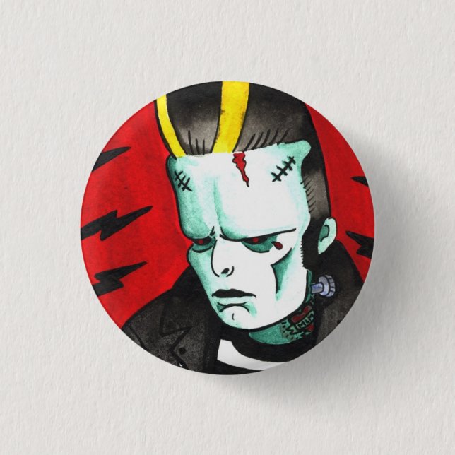 Badge Rond 2,50 Cm Roi de cimetière (Devant)