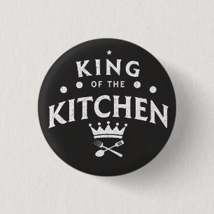 Badge Rond 2,50 Cm Roi de la Couronne de Cuisine – Nourriture drôle B