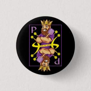 Badge Rond 2,50 Cm 👑 Roi des dinks - pickleball